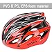 GIORO Ultralight Adult Cycling Bike Helmet for Men Women Specialized Road Urban Mountain Bicycle Safety Protection Certified with Removable Visor and Quick Release Adjustable Strap (Red & Black)