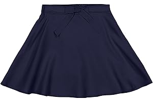 IZOD Girls School Uniform Pull-on Scooter Skirt with Undershorts, Knit Waistband & Functional Pockets, Wrinkle Resistant