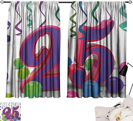 Amazon.de: Homehot Spitzenvorhänge zum 25. Geburtstag, dreieckige