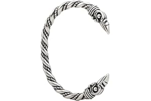 HAQUIL Stainless Steel Viking Twisted Cuff Bracelet, Viking Arm Ring for Men, Viking Jewelry Gift for Men
