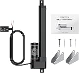 Justech 12V Heavy-Duty Linear Actuator 450LBS 8in 200mm IP54 Black view 7