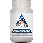 Ayush Herbs Ashwagandha Capsules - Ashwagandha for Men & Women, Ashwagandha Supplements, Pure Ashwagandha Root Powder for Stress, 500mg per Pill - 120 Vegetarian Caplets (1 Count)