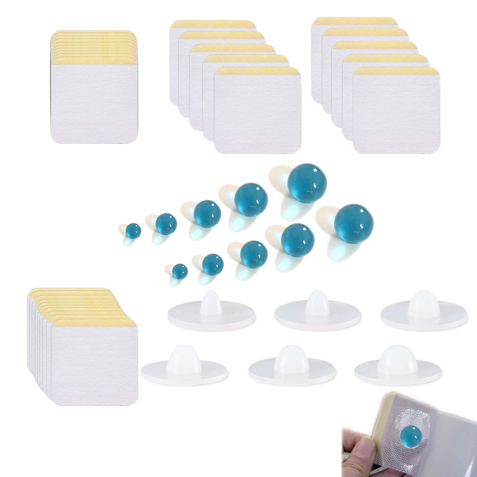 Photo 1 of 15PC Round Ball-Shaped Belly Button Plug Belly Button Shaper Post Tummy(5 Different Sizes) and 30 pc Breathable Belly Button Patch