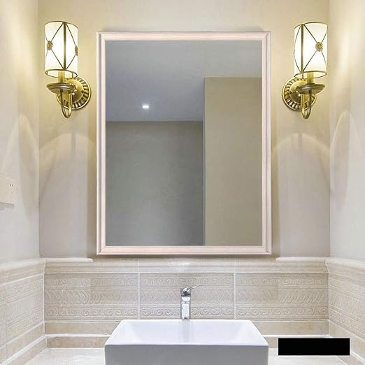 Wall Mount Mirror Bathroom Mirrors Makeup Mirror Oak Vanity Mirror Rectangle Dressing Mirror Ps Frame Mirror For Hallway Living Room 317o Size 600 800mm Amazon Ca Home Kitchen