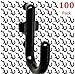 WallPeg Pegboard Hooks - 100 pk. Flex-Lock J Style for Peg Board Tool Organizer - AM 114 B primary