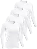 Dalavch 4 Pack Women’s Long Sleeve Basic Shirts