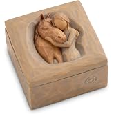 Willow Tree Quiet Strength, Sculpted Hand-Painted Keepsake Box | Pet-Themed Figure, Holds Small Treasures, Hidden Message Inside, Cast from a Susan Lordi Original Carving, Fitted Gift Box