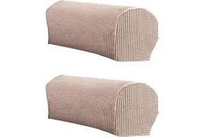 LINGXIYA Soft Stretch Plush Armrest Covers, Stretch Armrest Covers for Chairs/Sofas, Couch Arm Covers, Furniture Protector Armchair Slipcovers for Recliner, Set of 2