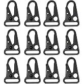 12 Pieces 1 Inch Enlarged Mouth Clip Sling Clasp Hook for Keychain Snap Hooks Outdoor Bag Backpack Tactical Carabiners