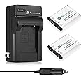 Powerextra 2 Pack 1300mAh NP-45A NP-45B NP-45S Battery and Charger Compatible with Fujifilm INSTAX Mini 90 Fujifilm FinePix XP140 XP130 XP120 XP90 XP80 XP70 XP60 XP50 XP30 XP20 T560 T550 T510 T500
