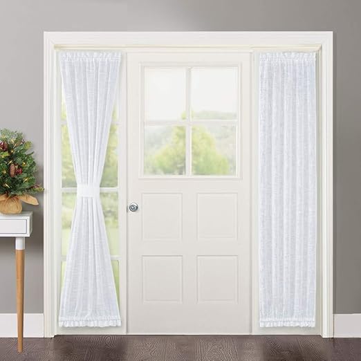 Amazon Com Nicetown Sidelight Curtains For Front Door Linen