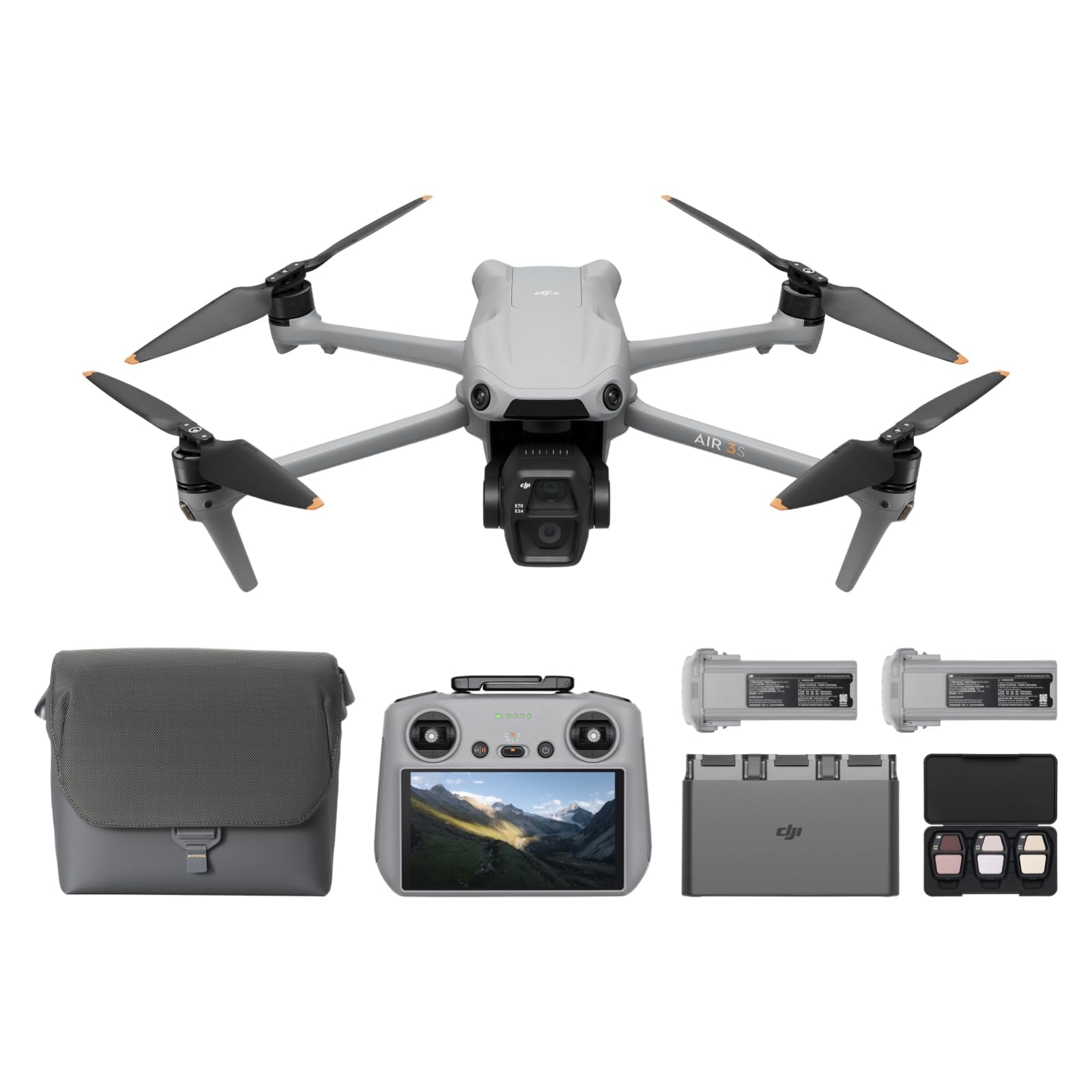 DJI Air 3S Combo Fly More (RC 2 con schermo), drone 4K