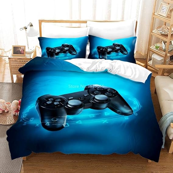 NNDHYS Gamer Gamepad Pattern Funda nórdica con Funda de Almohada Juegos