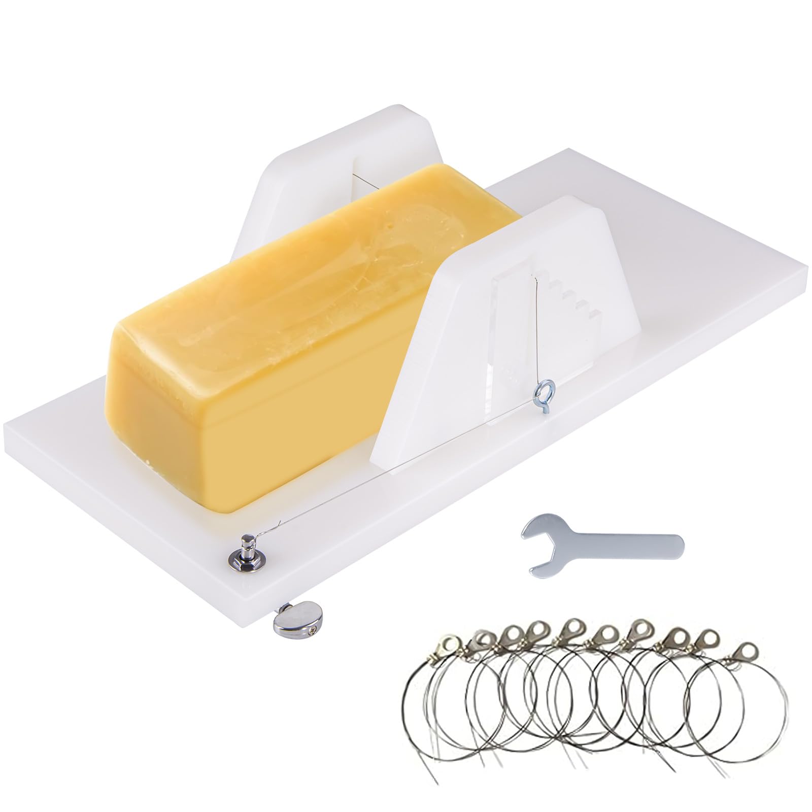 Photo 1 of Adjustable Acrylic Soap Cutter, Wire Soap Cutters for Soap Making Loaf Slicer, Handmade Soap Making Candles Trimming Loaf Cutting Tool