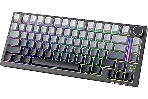 ATTACK SHARK X820ULTRA Wireless Gaming Mechanical Keyboard with TFT Smart Display&Knob,Side Printed PBT,Gasket Mounted 75% TK