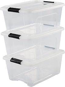 Iris Ohyama New Top Box NTB-15 Lote de 3 Cajas apilables de Almacenamiento, Plastico, 15 L, 39,5 x 29 x 18,6 cm