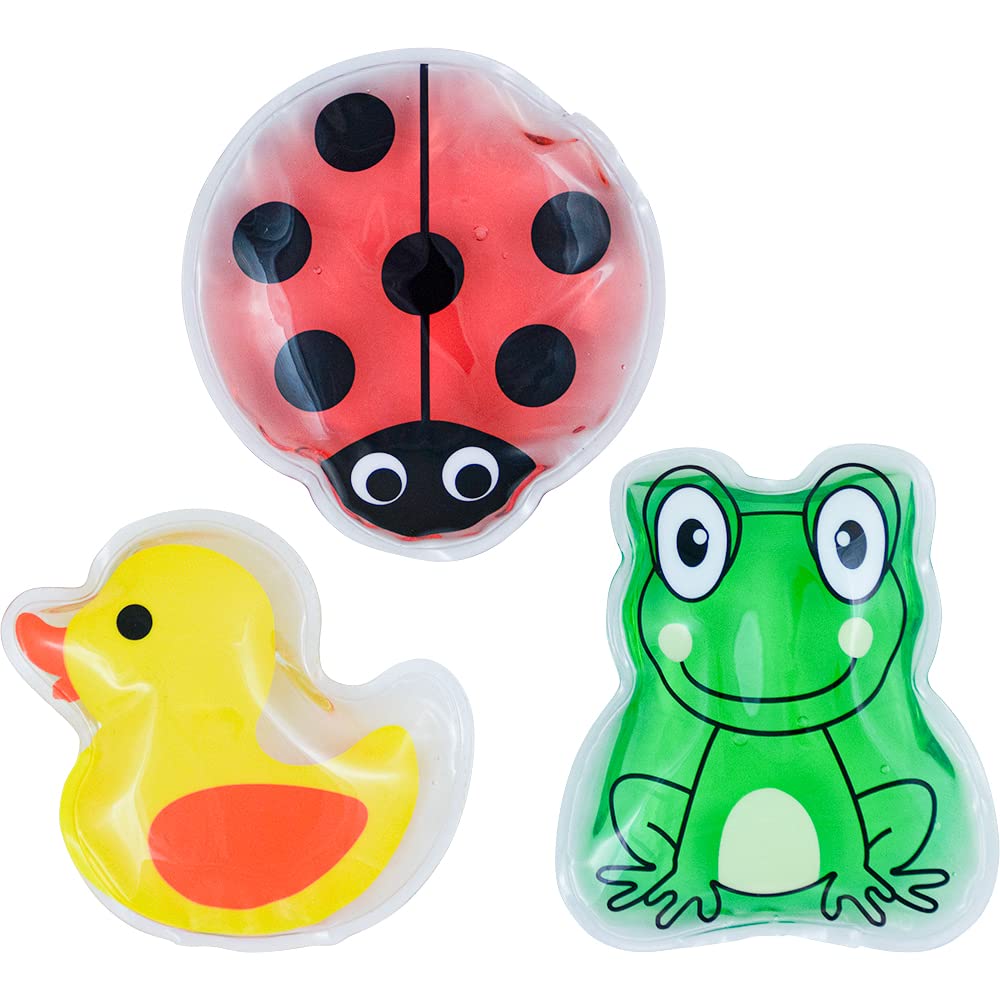 Safety First Aid Group HypaGel Kids Gel Reusable Packs (Hot or Cold) - Pack of 3 for Bumps, Bruises, Muscle Pains