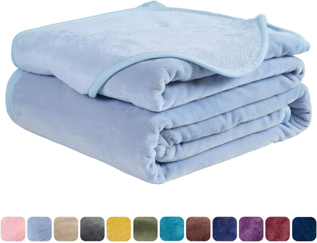 EASELAND Soft King Size Blanket Winter Warm Microplush Lightweight Thermal Fleece Blankets for Couch Bed Sofa,90x108 Inches,Dark Gray: Home & Kitchen