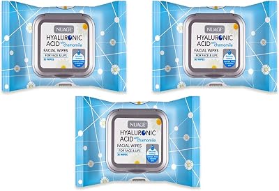 NUAGÉ Nuage Hyaluronic Acid & Chamomile Face Wipes 3 Pack 90 Wipes