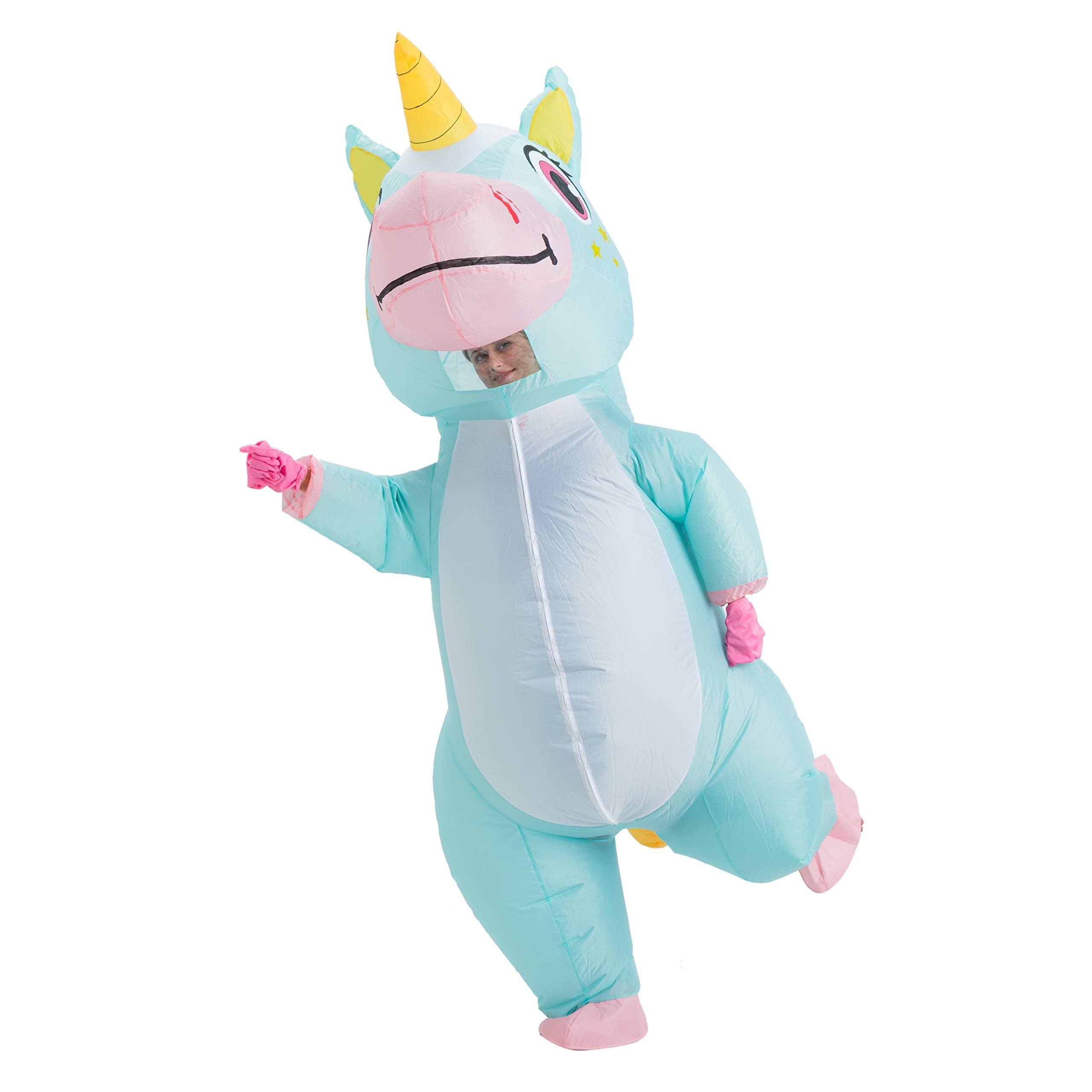 Spooktacular Creations Halloween Inflatable Costume, Full Body Unicorn Blow Up Costume for Adult Holiday Themed Cosplay Party