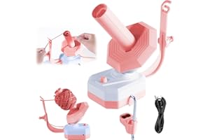 Mesen Electric Yarn Winder for Crocheting, Large Capacity Yarn Ball Winder for Knitting, Stepless Speed Automatic Yarn Winder Wool Spinner Roller for Crochet Lovers