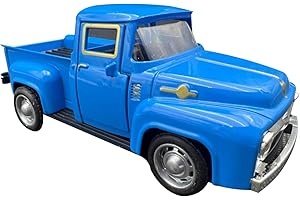 Little Blue Truck Toy Retro Door Openable Blue Truck Decor Alloy Mini Toy Pickup Portable Vintage Christmas Decor for Dollhou