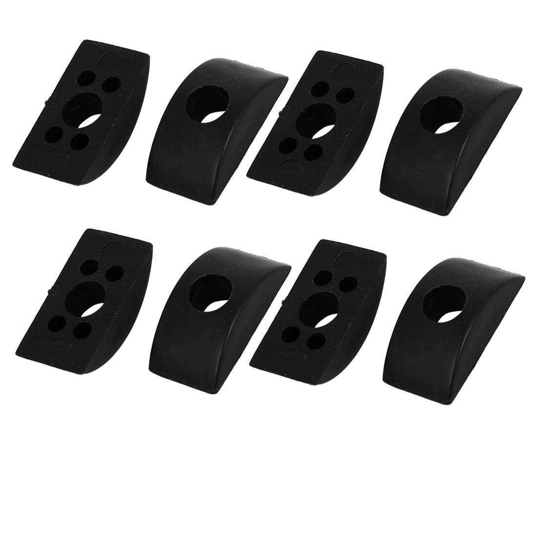 Sourcingmap 8mm Hole Dia Plastic Half Moon Spacer Connector Hardware Fittings Black 8pcs