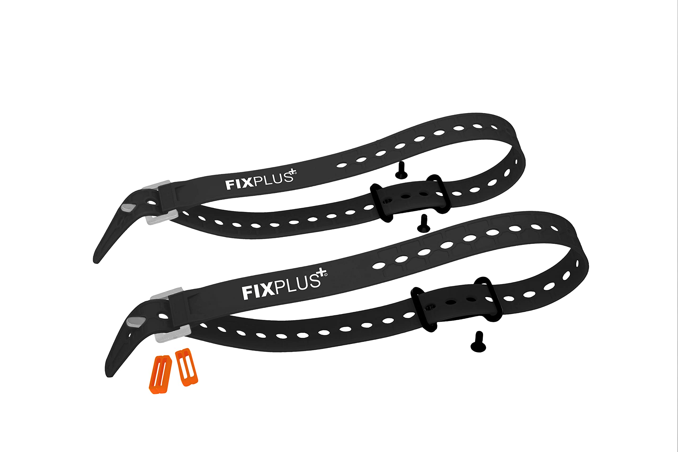 Fixplus Gear Tightener Set 66cm - Load Fastening on the Bike for Large Parts - Aluminium, Black