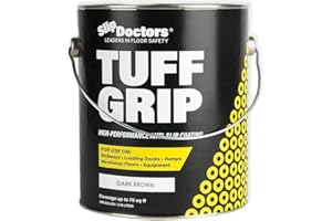 SLIP DOCTORS Tuff Grip Non-Skid Paint (Gallon, Dark Brown) for Ramps, Floors, Decks & Stairs – Textured Anti-Slip Grip Coating for Extreme Slip Resistant Traction