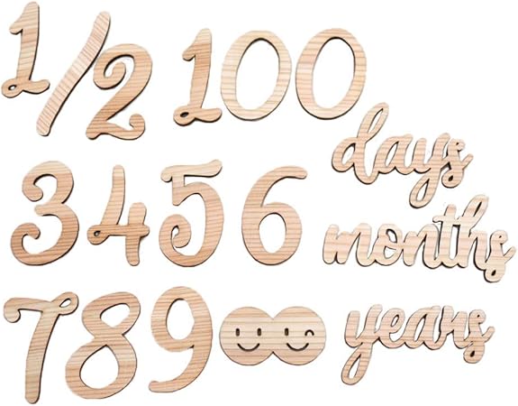 Amazon Co Jp マンスリー ウッドバナー日本製 木製ガーランド 月齢 マンス Day ハーフ対応マタニティーフォト 誕生日 飾り 飾り付け バースデー お祝い ウォールデコ プレゼント デコレーション Days Months Years 数字 おもちゃ
