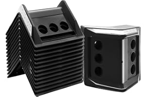 SALUINOKI 24Pack Flatbed Strap Protector Corner Edge Protector Plastic Black for Cargo Loads Box Truck Equipment Webbing to Protect Cargo