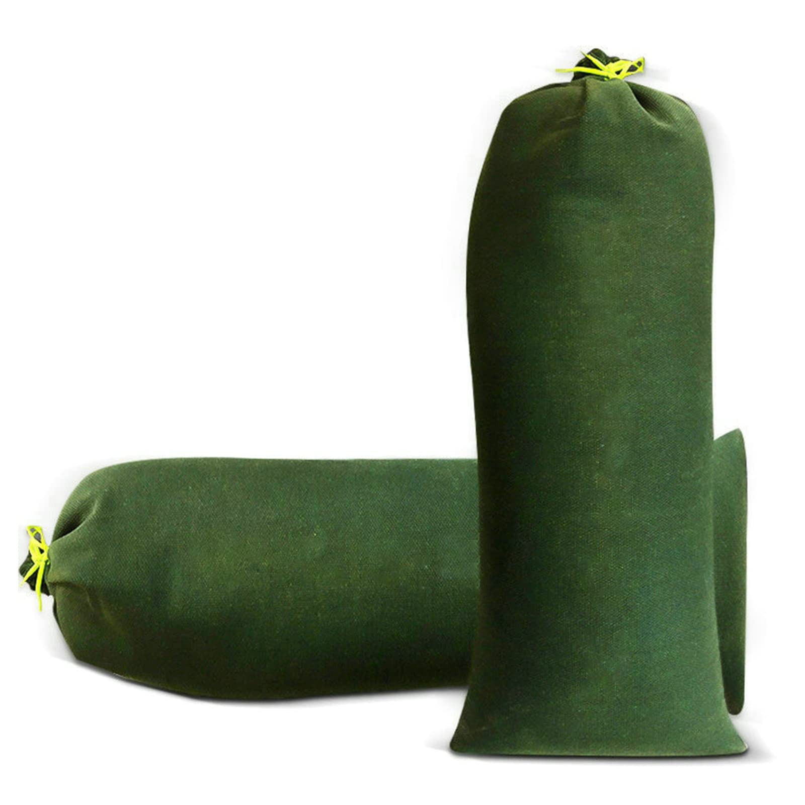 IUIBMI 10 Pcs Sandless Sand Bags for Flooding, Thickened Canvas Sand Bags Flood Protection Sand Bag Reusable Water Flood Barrier Sandbags with Ties for Doors Windows Garage