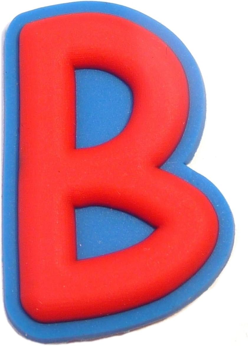Letter B Rubber Charm for Wristbands and Shoes