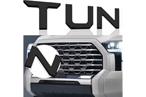 SUPER REPAIRMAN Front Grill Inserts Letter Compatible for 2022 2023 Tun Accessories, 3D Raised Self Adhesive Emblem Letter, with Strong Adhesive (Matte Black)