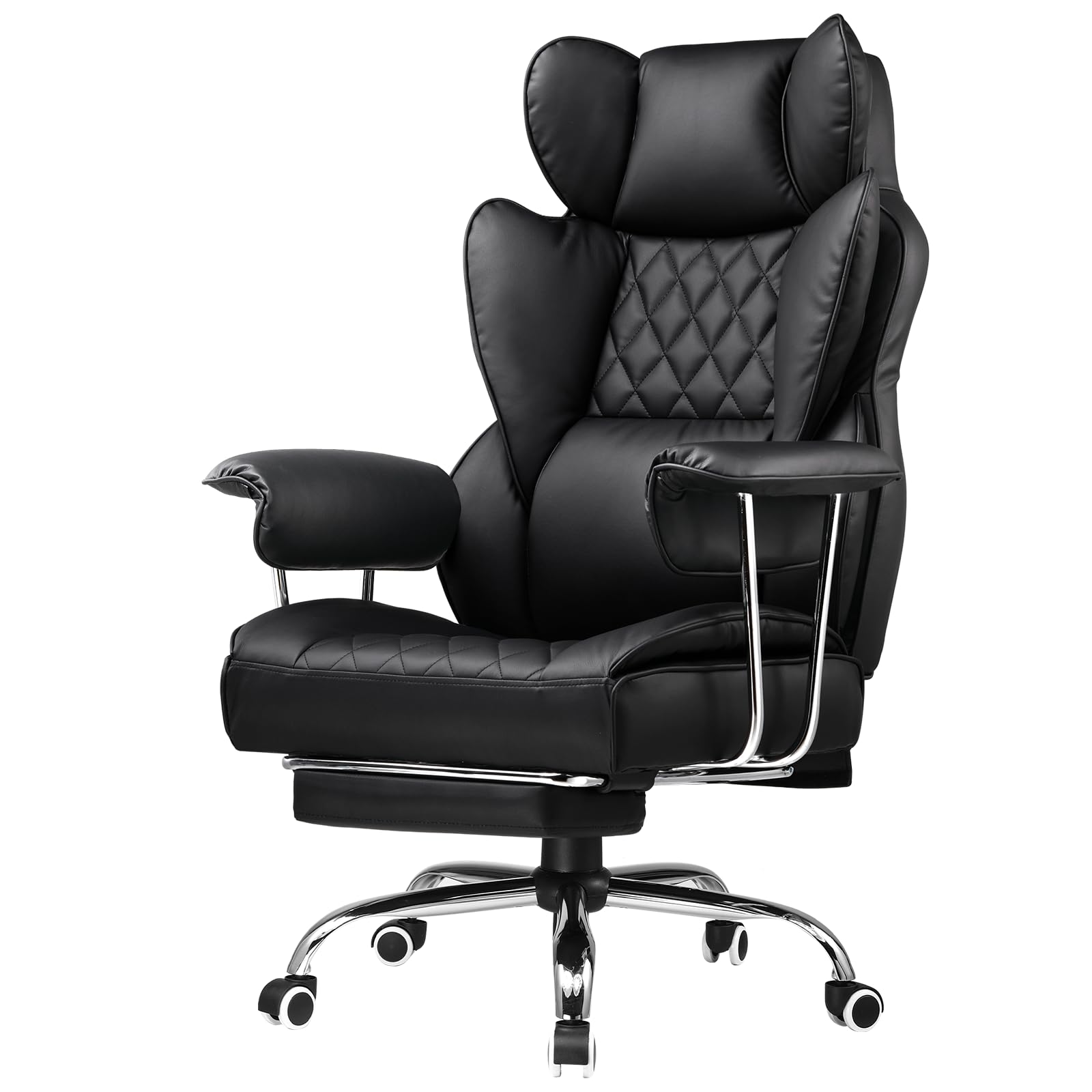 Photo 1 of **USED, MISSING PARTS** GTPLAYER Gaming Chair,Office Chair with Pocket Spring Lumbar Support, Ergonomic Comfortable Wide Office Desk Computer Chair with Outward Fixed Soft Armrests and Footrest (PU Leather, Black)