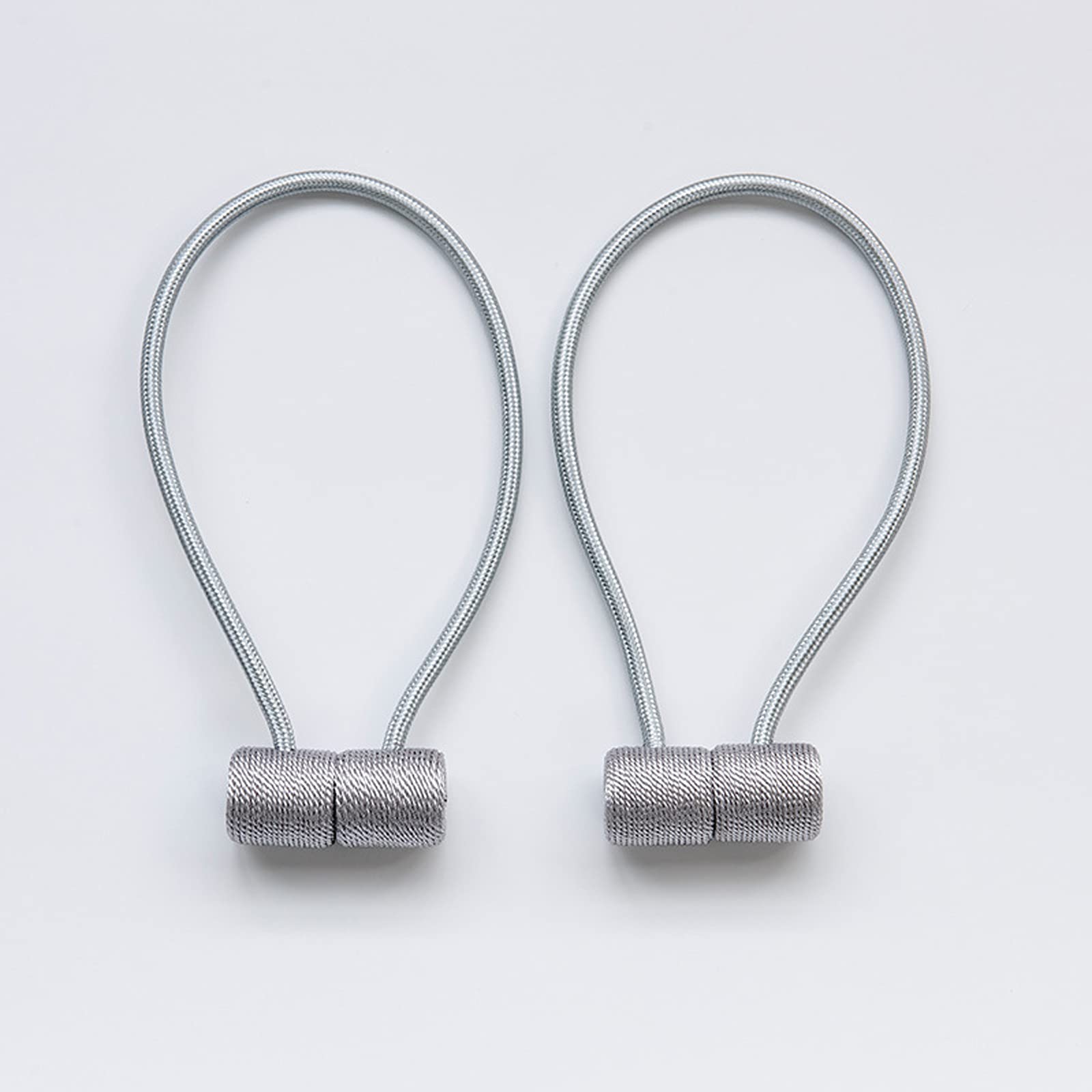 Curtain Tie Backs Strong Magnetic,Metal Curtain Tiebacks Hooks,Tie Clips Curtain Holdbacks Rings for Home Office Window Curtain Straps 1 Pair (gray)