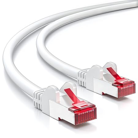 deleyCON 3 m CAT6 Patchkabel S/FTP PIMF Schirmung CAT-6 RJ45 Netzwerkkabel Ethernetkabel LAN DSL Switch Router Modem Access P