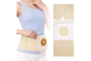RLOVAL Abdominal Ostomy Belt, Elastic Breathable Belly Band, Anti Hernia for Post-Operative Care, After Colostomy Ileostomy Surgery, Relieve Pain Unisex Stoma Protector Abdomen Support (XL), FRUSH