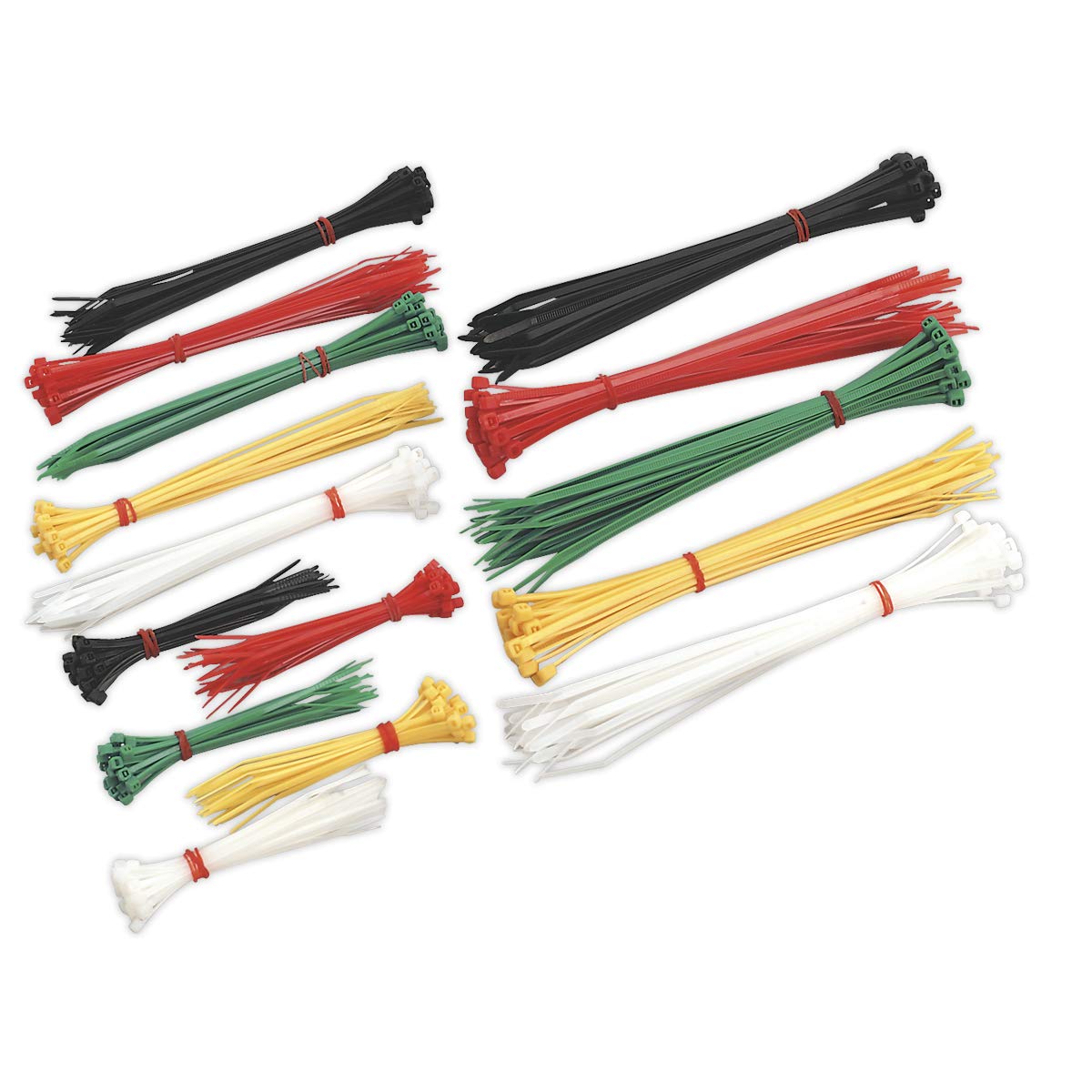 Sealey Ct375 Cable Ties Assorted with Pliers Pack of 375