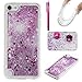 iPod Touch 6 Case, Firefish Slim Sparkle Shock Absorption Slim Bumper Cover Anti-Slip Soft Silicone Protective Skin for Girls Children Fits for Apple iPod Touch 6 -Purple