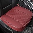 Black Panther 1 Piece PU Car Seat Cover Front Seat Protector Compatible with 90% Vehicles,Embroidery,Anti-Slip & Full Wrapping Bottom (W 21.26''×D 20.86”) (1Piece,Burgundy)