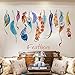 Kaimao Colorful Creative Dream Catcher Feathers Wall Stickers Art Decal Murals Removable Wallpapers for Home Decoration