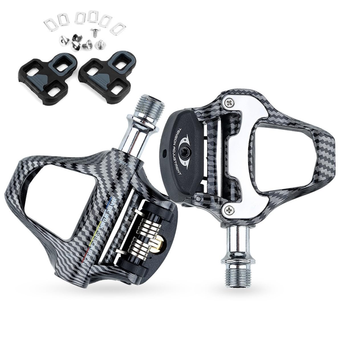 HOUSON bicycle pedals, carbon fiber bike pedals carbon road bike pedals compatible with KEO Grip cycling cleats pedals