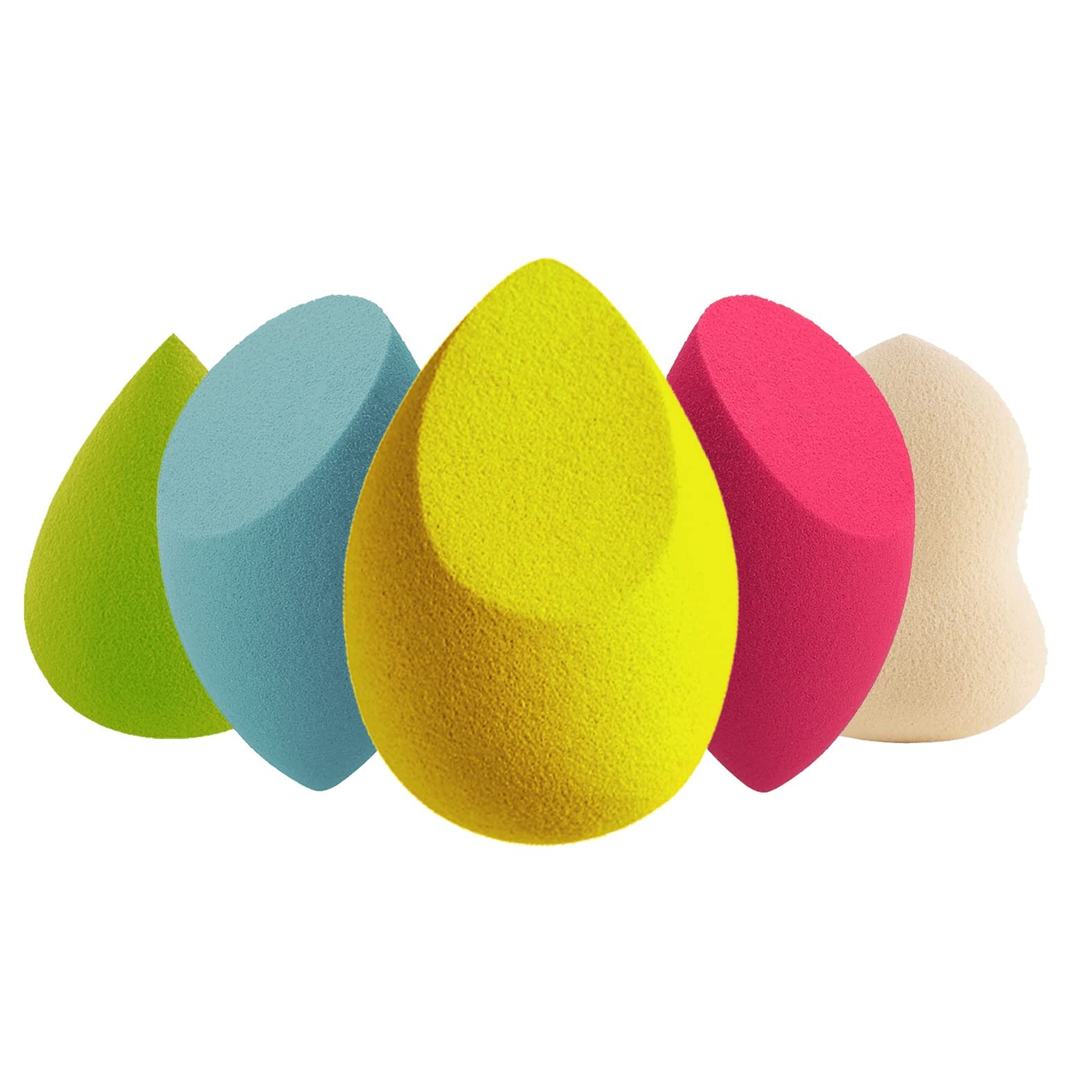 LAC 5 Makeup Sponges - No Latex - Beauty Blenders Make up Sponge for Foundation, Liquid, Creams and Powders (MultiColor)