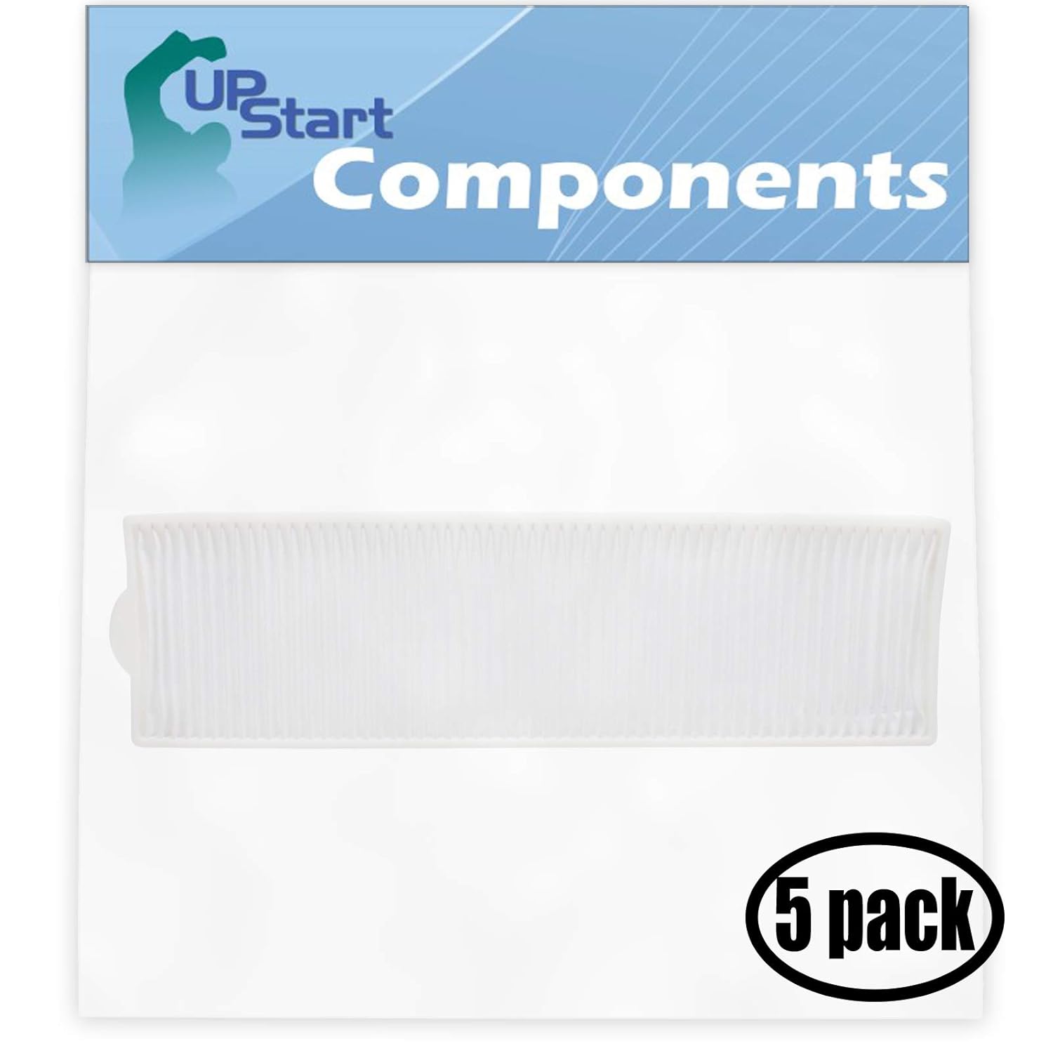 UpStart Battery 5-Pack Replacement Bissell 203-6608 Vacuum Pleated Post Motor Filter - Compatible Bissell Style 8, 14, 3091 HEPA Filter