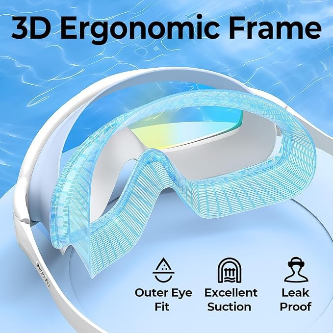 ORCHID M® Adults Swim Goggles 2 Pack, Anti-Fog Wide View UV Protection Pool No Leaking Swimming Goggles for Adult Youth & Men,Women