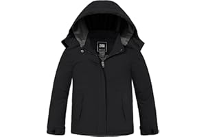 ZSHOW Girls' Waterproof Ski Jacket Warm Winter Coat Thicken Quilted Fleece Lined Parka