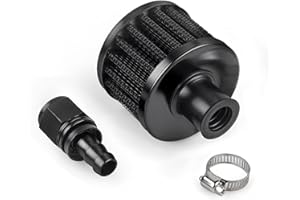 CNRAQR 12mm Fuel Cell Breather/Vent Air Filter 8AN Female Fitting Kit