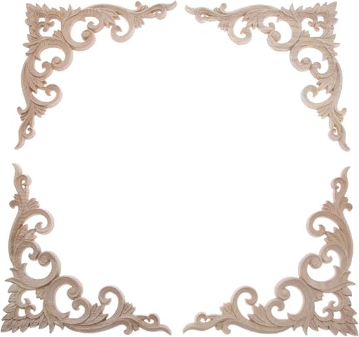 Muxsam Lote De 4 Apliques De Madera Tallados A Mano En La