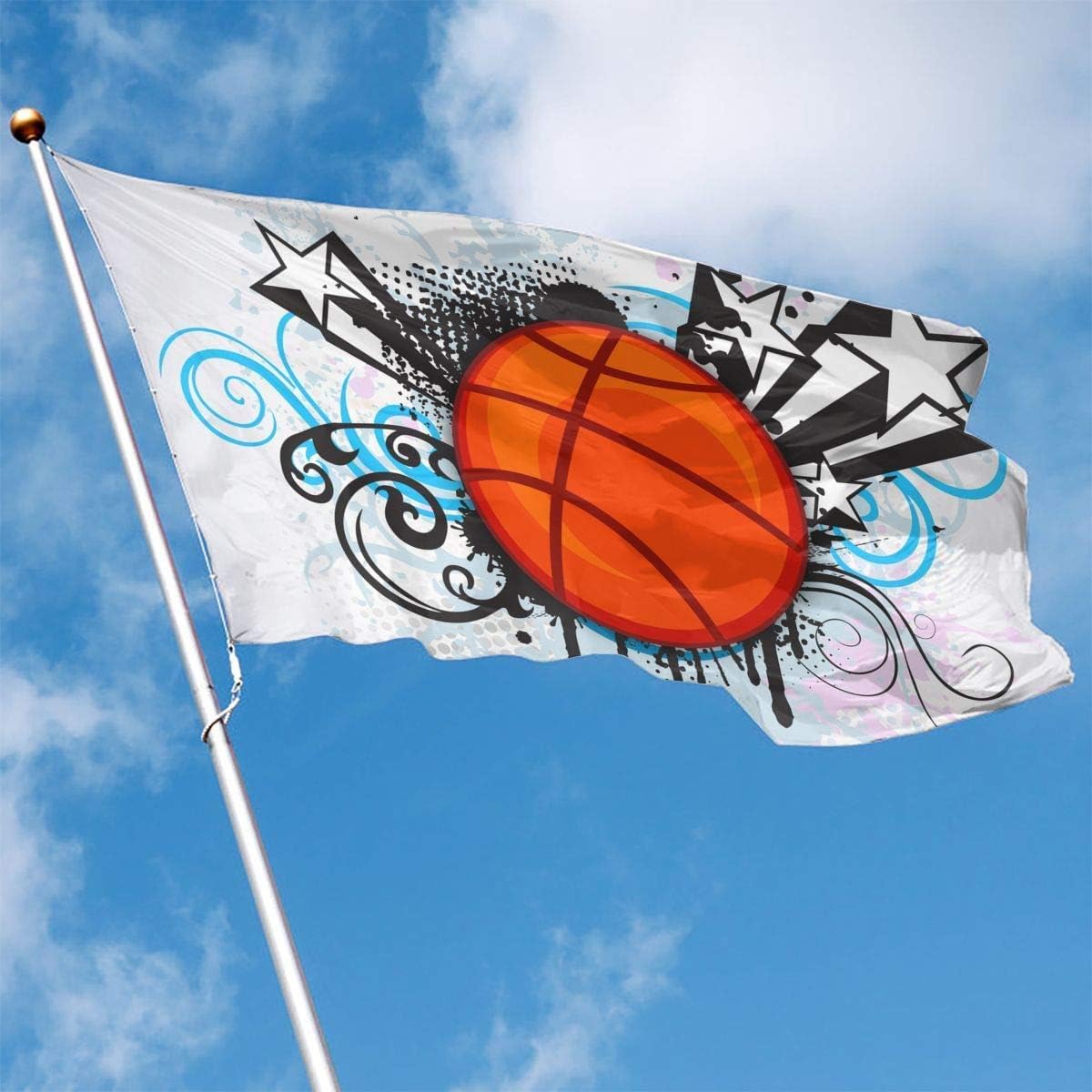 Gsixgoods Bandera Home Garden Flag Sports Basketball Polyester Flag Indoor/Outdoor Wall Banners